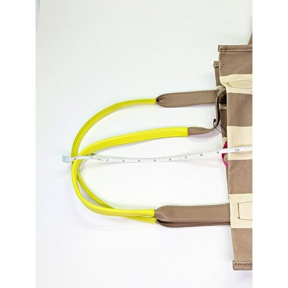 On 34th Cynthiah Extra Large Canvas Shoulder Tote Bag Dune Stripe (MSRP $90) - Picture 9 of 10